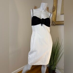 David Meister Vintage Cocktail Dress Black And White 8 NWT Collectors Item